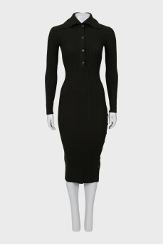 Ribbed button dress