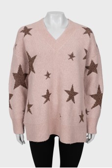 Knitted sweater with stars