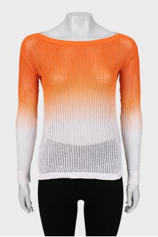 Knitted sweater with gradient effect