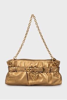 Gold shoulder bag