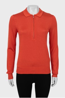 Orange slim fit jumper