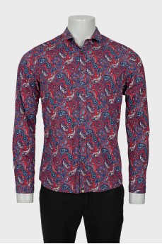 Men's paisley print shirt