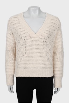 Knitted V-neck Sweater