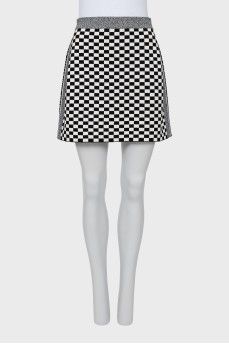 Mini skirt in checkered print