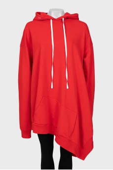 Red shift hoodie dress