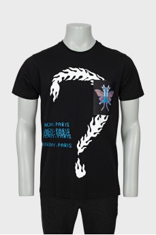 Men's straight printed T-shirt