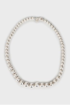 Necklace made of silver beads