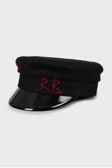 Black cap with corporate logo