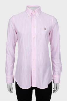 Fitted striped shirt with tag