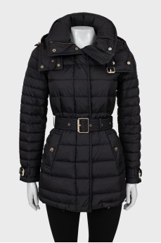 Quilted jacket with gold hardware