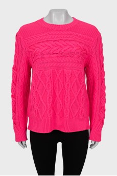 Hot pink wool sweater