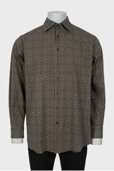 Men's straight-fit shirt with print
