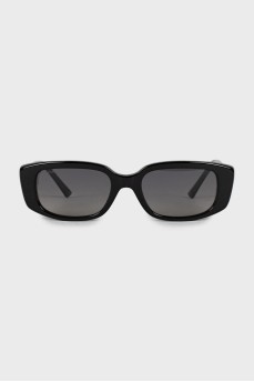 Rectangular sunglasses with logo on arms