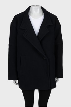 Black single breasted coat