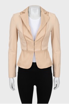 Fitted jacket with mesh inserts