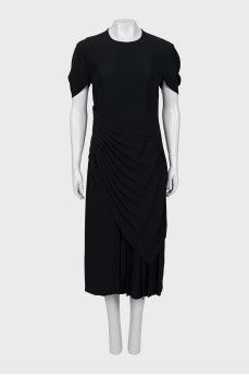 Black midi dress with tag
