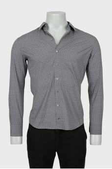 Men's fitted printed shirt