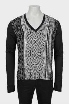 Men's pullover in abstract print