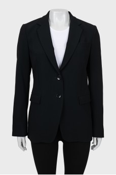 Slim fit jacket in black