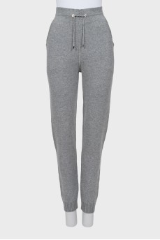 Cashmere trousers with elastic