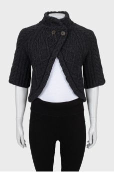 Cashmere cardigan with 3/4 sleeves