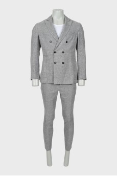 Gray men's suit