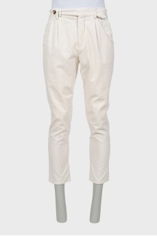 Men's beige corduroy trousers