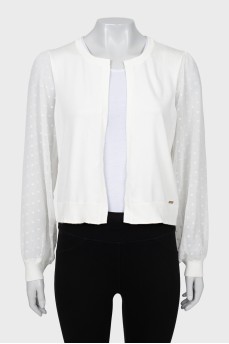 White cardigan with tag