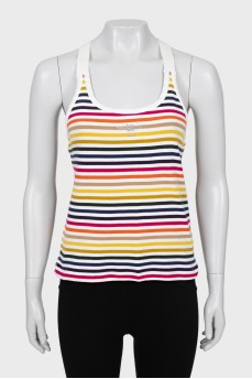 Combined striped tank top