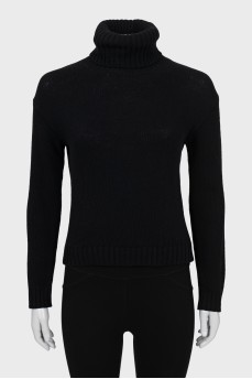 Black turtleneck sweater