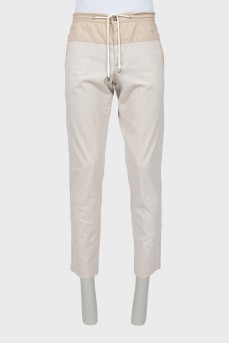 Men's trousers with small stripes
