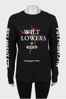 Black long sleeve with print