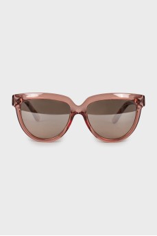Wayfarer sunglasses in a transparent frame
