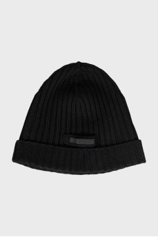 Black wool hat