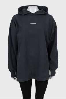 Oversized hoodie in charcoal