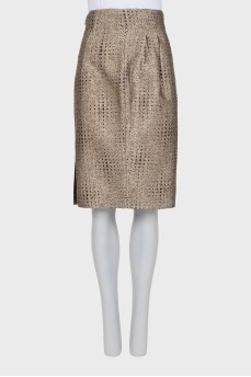 Gold tapered skirt
