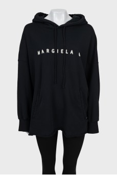 Oversized hoodie with text print