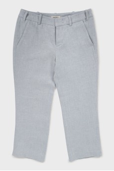 Cropped trousers with lurex