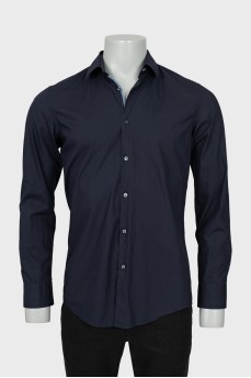 Men's blue fitted shirt