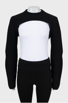 Black cropped sweater