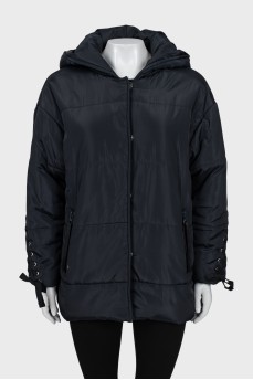 Blue loose-fitting down jacket