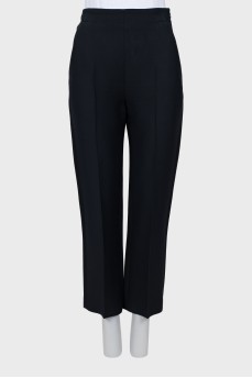 Wool and silk trousers with arrows