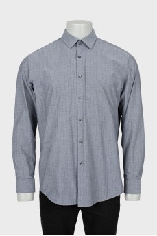 Men's gray shirt with fine print