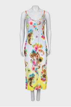 Maxi sundress in abstract print