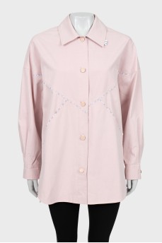 Oversized pink shirt