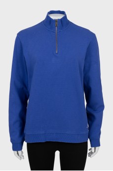Blue sweatshirt with zipper