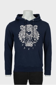 Men's hoodie with embroidered print