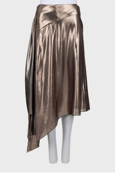 Gold midi skirt with tag