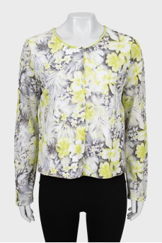 Floral button-down blouse