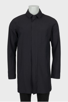 Men's black raincoat